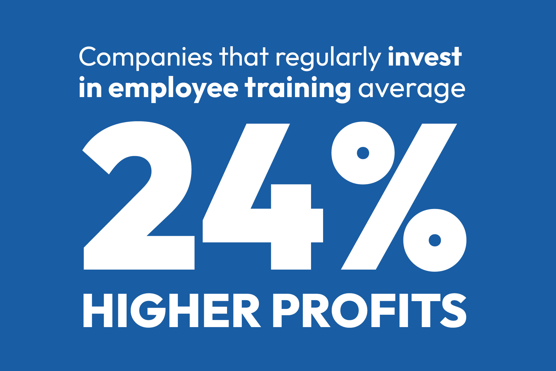 companies that regularly invest in employee training average 24% higher profits